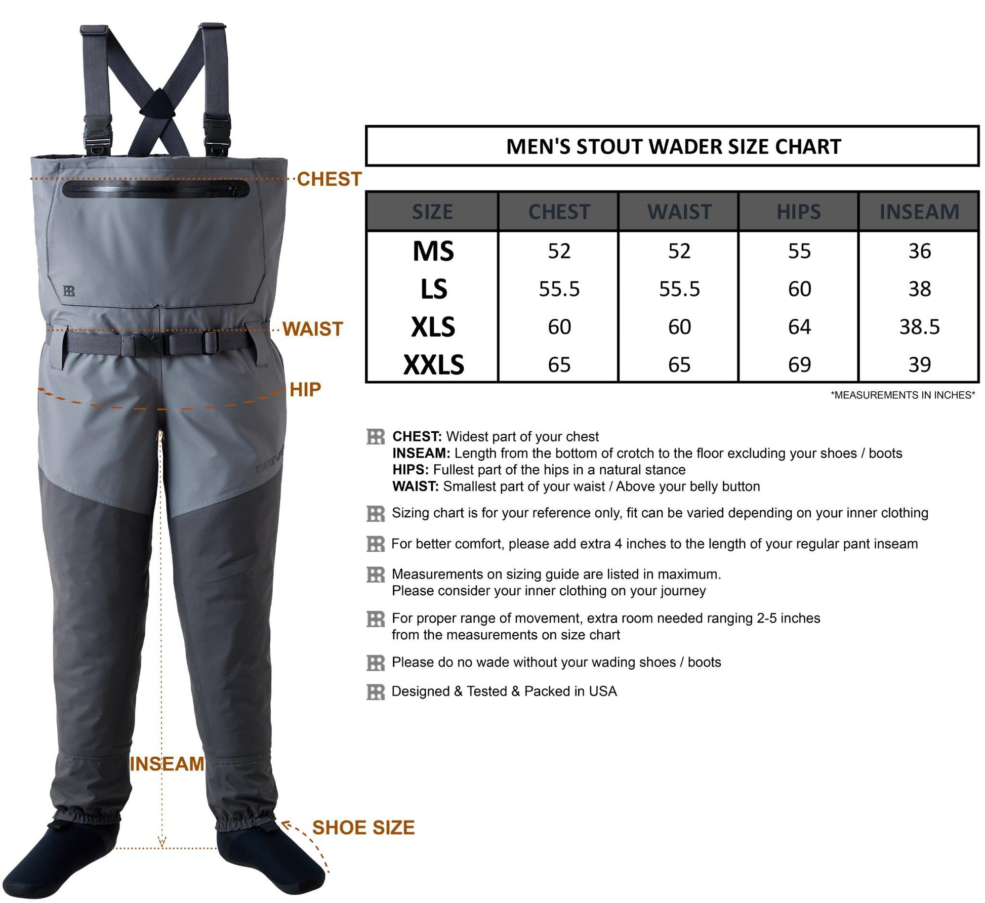 BRIVER MAX Comfort Chest Stout Wader - Briver