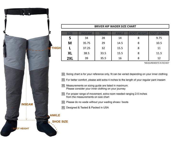 BRIVER MAX Comfort Hip Wader – Lightweight & Durable Gear – Briver